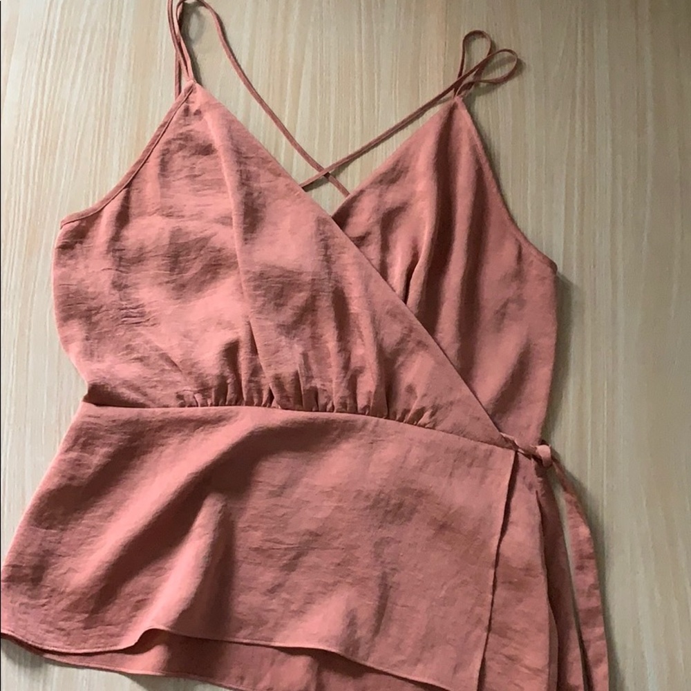 Express Blush Tie Blouse